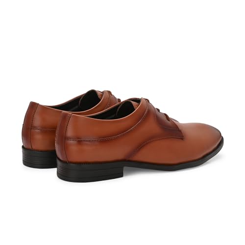 Image of Blue Leather by Centrino Lace-up Men's Formal Shoe | Stylish with Soft Cushioned Insole | Trendy Lace-Up Design | Durable Leather with Anti-Skid Sole | Perfect for Formal Wear (4035)