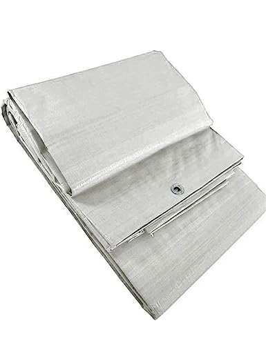 JiMeNa y sus cosas Toldo Reforzado Impermeable Lona Multiusos con Ojales Metálicos. Fabricado en Polietileno Alta Densidad. Gran Resistencia 90 gr/m Fabricado EN ESPAÑA (2X3, Blanco)