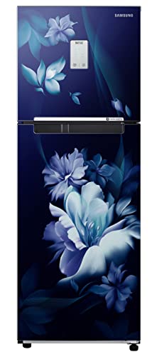 Image of Samsung 244L 2 Star Frost-Free Double Door Refrigerator Appliance (RT28B3522UZ /HL, Midnight Blossom Blue, Curd Maestro, 2022 Model)