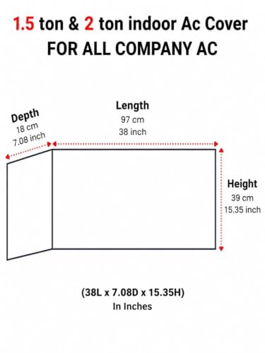 Image of Premium Cotton Net Split AC Cover for 1.5 Ton Indoor Unit | Designer Summer AC Dust Protection Cover | Stylish Protective AC Cover | 38 x 15.35 x 7.8 In | Orange Flower