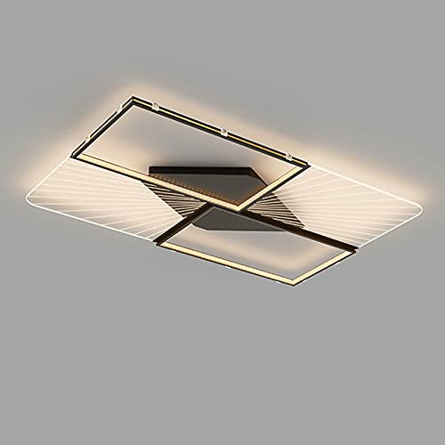 Lampes de plafond LED et chandelier cristal carré pour îlot cuisine
