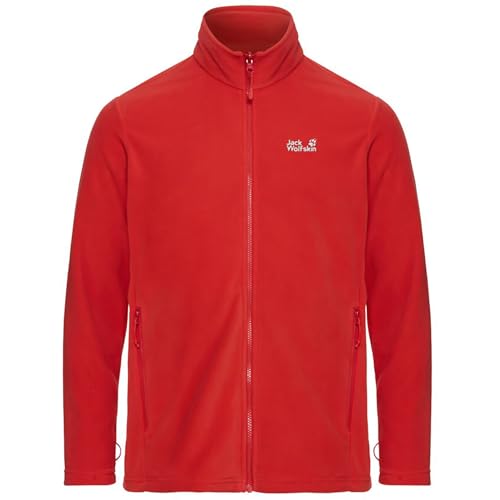 Jack Wolfskin Herren Fleecejacke mit Reißverschluss Taunus 100 Full Zip Polartec wärmend leicht atmungsaktiv schnelltrocknend für Männer Outdoor und Alltag