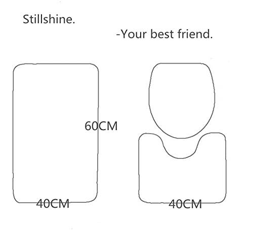 Stillshine. Badezimmermatten-Sets 3 Stücke, 3D Cartoon Bunt Frucht Ananas rutschfeste Badezimmerdekoration Flanell… – Bild 4