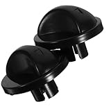 NUOBESTY 2 Stück Lüfterknöpfe Ersatzknöpfe aus Abs für Elektrische Ventilatoren mit Einfacher Bedienung und Zuverlässigem Ersatz für Heimgebrauch in Schwarz