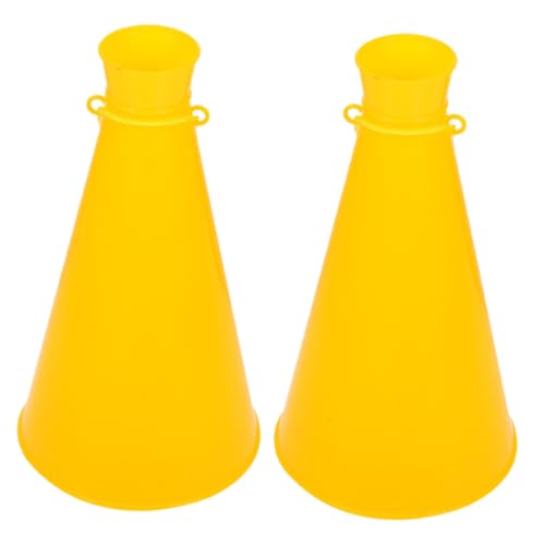 HONMEET 2Pcs Cheer Megaphone Noisemakers for Parties Events and Sports Lightweight Reusable Horns for Celebrations Concerts and Football Games Party Props