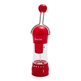 Sur La Table Spice Ratchet Mill Grinder with 5 Adjustable Coarse settings, Red