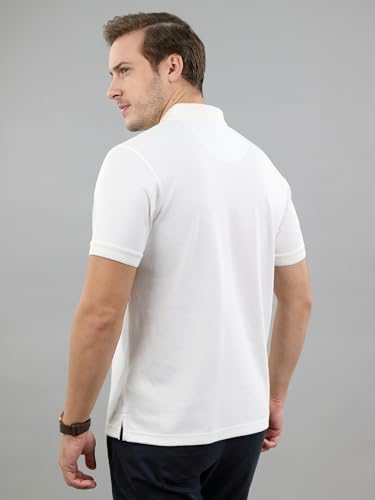 Image of Monte Carlo Mens Regular Fit Half Sleeve Solid Polo Neck T-Shirt (Pack of 1)