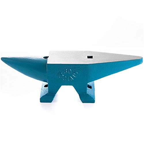 SmarketBuy 66 LBS Steel Anvil Blacksmith Single Horn Anvil Forged Rugged Steel Anvil with Holes for Metal Forming Jewelry Making Work Surface Bench Tool (66LBS) - Thumbnail 2