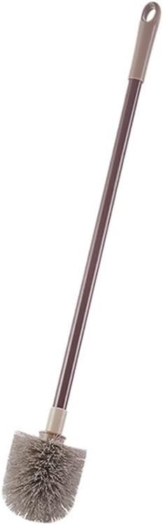 Toilet Brush Holder Toilet Brush Household Bathroom Extended Handle Wall Hanging Soft Bristle Cleaning(Gris)