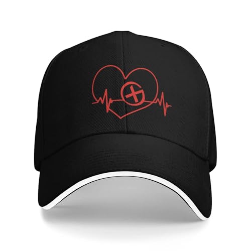 Red Heartbeat Géocaching Sport Casquettes de Baseball Hommes Coquette de Plage Adulte Casquette Rucker Dame