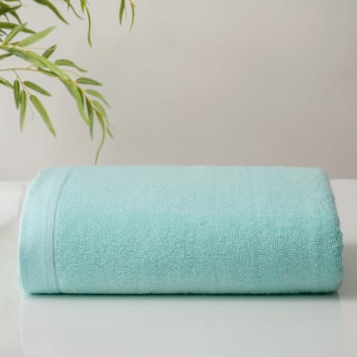 Image of Spread Spain Bamboo Hand Towel, Ultra Soft, Absorbent & Quick Dry, 360 GSM, Towel for Daily use, Gym, Pool, Travel, Sports and Yoga, 40cms x 60cms, Pack of 1 (Mint)