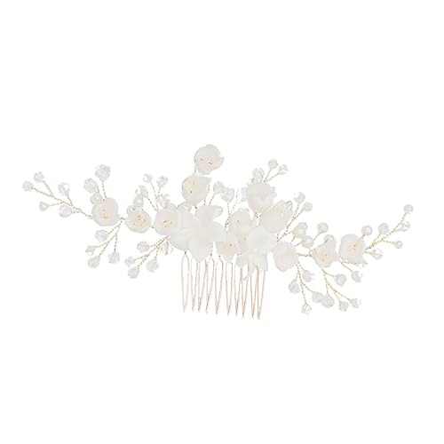 HONITANO ビンテージ中華風 ヘッドドレス 美しい花のヘアコーム 結婚式用ブ