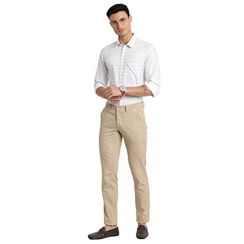 Image of Indian Terrain Men's Checkered Slim Fit Shirt