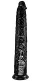 Big Black Dildo, 17 inch Ultra Giant Realistic Dildos with Small Glans and Suction Cups, Huge Lifelike Fake Penis Anal Dildos Adult Sex Toy for Women Men