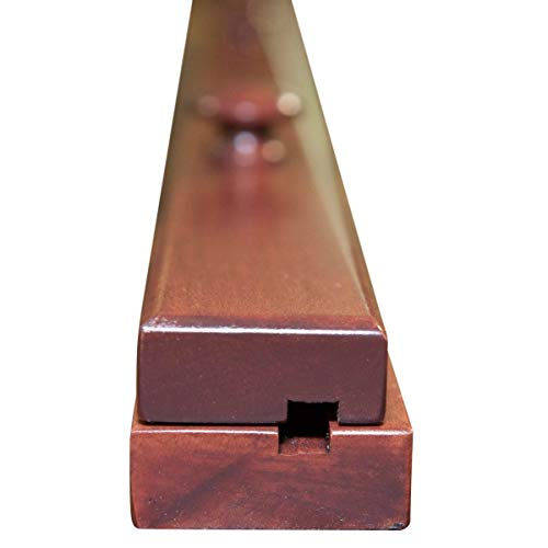 Image of RRD Quilt Hanger for Wall for Display (96 inch) Amish Made Wooden Quilt Rack Wall Mount - Rustic Tapestry Quilt Wall Hangers (Cherry Wood, Cherry Stain)