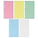 6-Ring A6 Binder/Planner Refill Paper, 6 Hole Refillable Inserts Loose Leaf Paper for Binder Notebook Diary Traveler Journal, 6 3/4 x 3 3/4 Inches,50 Sheets/100 Pages,Blank