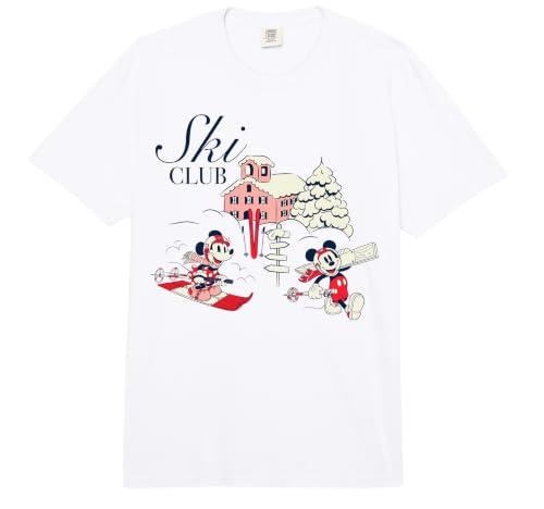 Mickey Mouse Ski Club Noël Comfort Colors Adult Heavyweight T-shirt