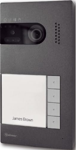 Alpha Communications Soul/4 4-Pushbutton Video Door Panels for G2+ System; Surface Mount; Graphite Finish with Standard 120 Degree Lens; Vandal-Resistant and Weatherproof