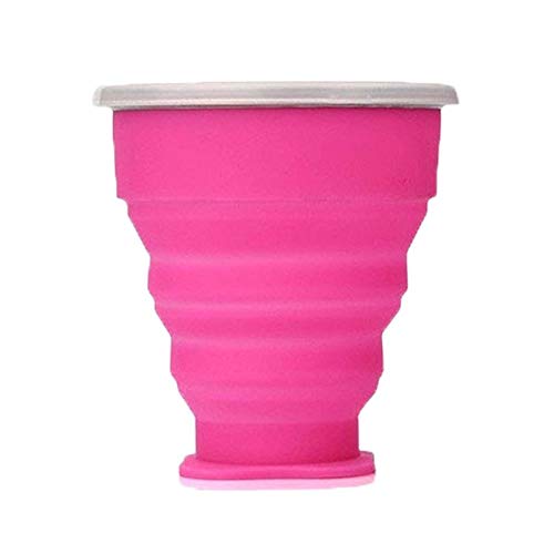 Copo Retrátil Dobrável de Silicone 200 ml Vermelho, Ekological
