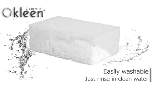 Image of Multi Use Scrub Sponges. Made in Europe (White, 18 Pack)