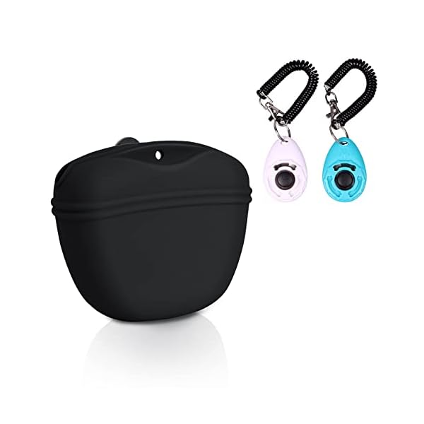 Left&Right Dog Clicker Training Kit,Silicone Dog Training Treat Pouch and Dog Clickers,Dog Treat Bag with Clicker Training for Dogs,Pet Treat Bag with Convenient Magnetic Buckle Closing and Waist Clip Left&Right Dog Clicker Training Kit,Silicone Dog Training Treat Pouch and Dog Clickers,Dog Treat Bag with Clicker Training for Dogs,Pet Treat Bag with Convenient Magnetic Buckle Closing and Waist Clip