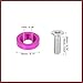 HEROFFIX 30pcs Bumper Mudguard Washer Bolts M6x1.0 Aluminum Alloy Engine Bay Dress Up Screw Pink Vehicle Components Replace Parts