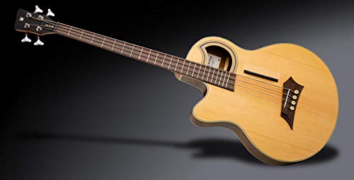 Warwick RockBass Alien Deluxe Hybrid Thinline, Lefthand, 4-String - Natural Transparent Satin