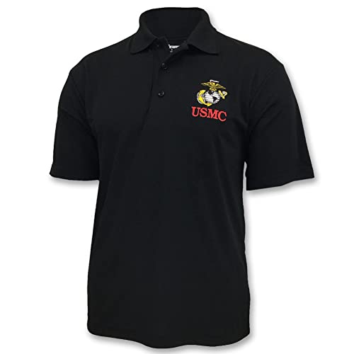 Polo para hombre US Marine Corps Armed Forces Gear - Camisa oficial licencida (Negro) miniatura 1