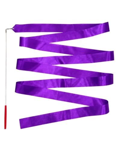 Image of BookMyCostume Gymnastic & Rhythmic Dance Ribbon Wand Collection - 2-Meter Ribbon Sticks - Ideal for School Sports Day & Gymnastic Training - Fancy Dress Costume Accessories for Kids, Teens & Adults