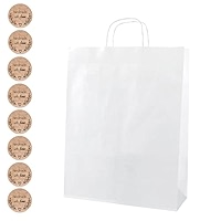 Brown Kraft Paper Bags With Twist Handles Party Gift Carrier Food - View #11