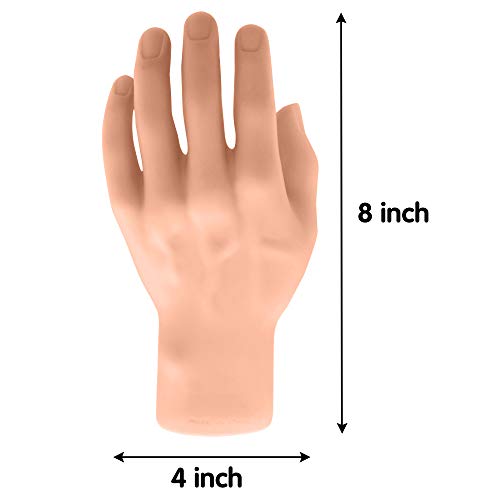 Image of JOYIN 2 Spooky Halloween Decoration Realistic Hands Props Stage Hands for Photo Booth, Trick or Treat Decorations, Halloween Costume Props, Haunted House Decor Beige