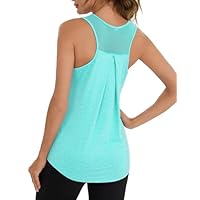 Terecey Tee Shirt Sport Femme sans Manches Débardeur Fitness Tank Top Été Chic et Éégant Hauts de Yoga Shirt Respirant