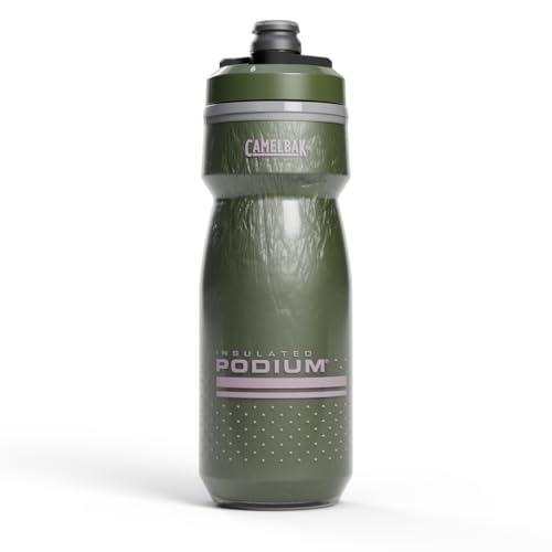 Image of CamelBak Podium Chill Insulated 21oz Bike Water Bottle - Easy Squeeze Bottle - Fits Most Bike Cages, Deep Fern
