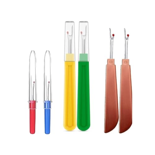 Image of Seam Ripper 3pcs Big Tool Set Piece Sewing Accessories Kit for Stitch Removal | Thread Cutting | Ideal for Sewing, Tailoring, DIY Projects | Stainless Steel Blades with Comfort Grip Handles (4, cutter combo)