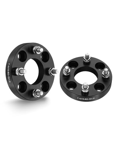 EVIL ENERGY 4x110 Wheel Spacers 68.5 Hub Bore M12x1.25 Stud Compatible with EZGO EZ GO Golf Cart Club Car ATV 1 inch Lug Centric 2 pcs Wheel Spacer Not Hubcentric Black