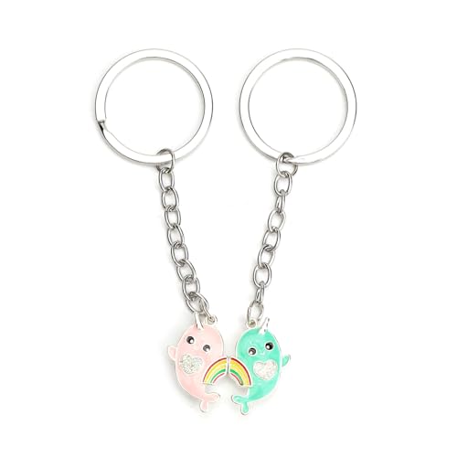 Tranbath Schlüsselanhänger Kleine Delfine 2-Teilig, Personalisiertes Geschenk Für Freundinnen, Guter Freundin, Geburtstag Oma, Mama, Schwester, Kleinigkeit Für Frauen, Schutzengel Für Paare Tranbath Schlüsselanhänger Kleine Delfine 2-Teilig, Personalisiertes Geschenk Für Freundinnen, Guter Freundin, Geburtstag Oma, Mama, Schwester, Kleinigkeit Für Frauen, Schutzengel Für Paare