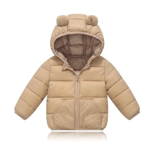 Girls Boys Winter Puffer Coat Cute Bear Ears Hooded Jacket Zipper Up Down Coats Thicken Warm Windproof Snow Outerwear2