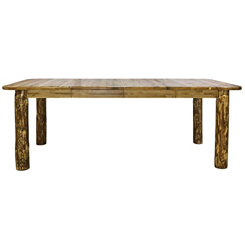 Montana Woodworks Glacier Country Collection 4-Post Dining Table With Two 18" Leaves, Stain And Lacquer #TOP6