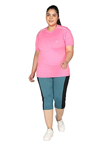 Image of CHKOKKO Women's Polyester Round Neck Regular Fit Gym Sports T-Shirt