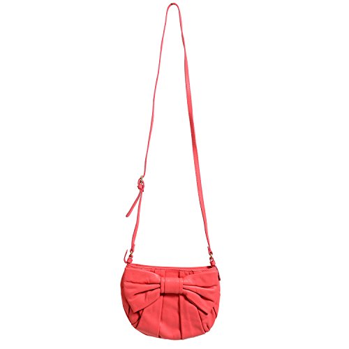Red Valentino Bolsa de ombro feminina rosa 100% couro com laço decorado
