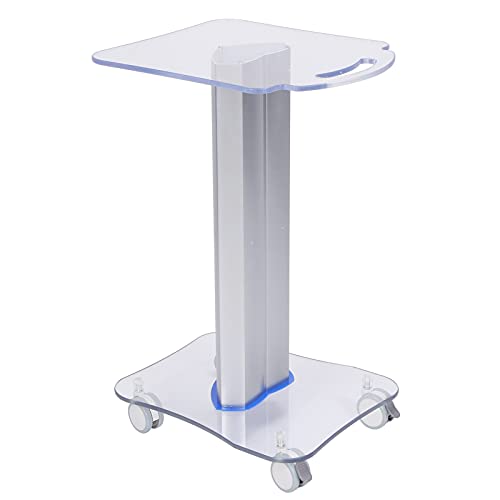 Wedinard Beauty Cart, 4 Rolling Wheel Pedestal Rolling Cart, Beauty Instrument Tray Salon Equipment, Salon Trolley, for Hairdresser Salon RF Beauty Equipment Beauty