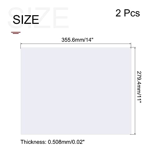 Image of MECCANIXITY Clear Acrylic Plastic Sheet Transparency Panel 11x14inch 0.02'' Thick for Picture Frame Replacement, Crafts, Pack of 2