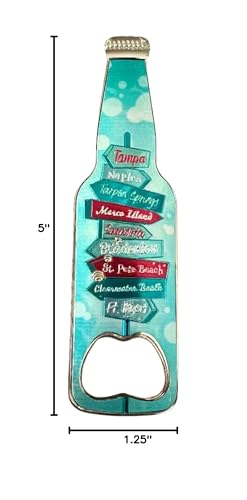 Imán de nevera souvenir con abrebotellas Florida miniatura 2