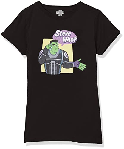 T-shirt Hulk Marvel pour filles en coton noir taille S à manches courtes