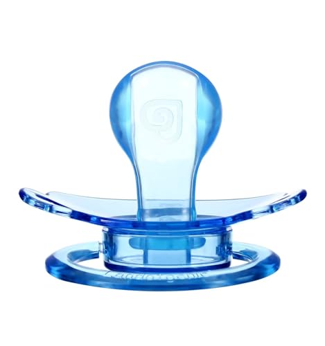Image of Landofgenie Large Shield Adult Size Pacifiers Bear Shape Transparent Design Pacifier Blue