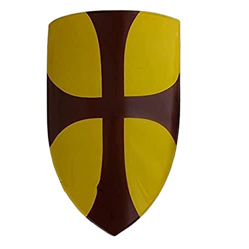 NauticalMart Medieval Crusader Knight Battle Shield Perfect for Re-Enactment Yellow