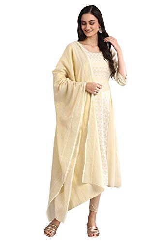 Image of Aurelia Women Striped Rayon A-Line Kurta