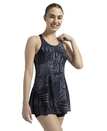 Image of Speedo Women's Swimdress with Boyleg | Swimming Costume Swimsuit | Chlorine Resistance | UPF 40+ Sun Protection | Removable Bra Pads