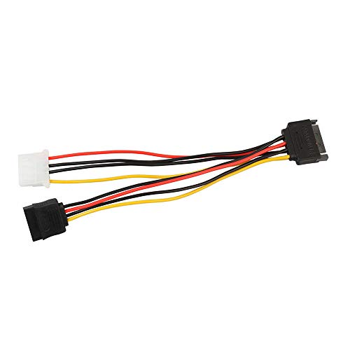 ANRANK 15Pin Male Serial to 15Pin IDE Molex Female + 4Pin SATA Female Power Adapter Cable - Thumbnail 6