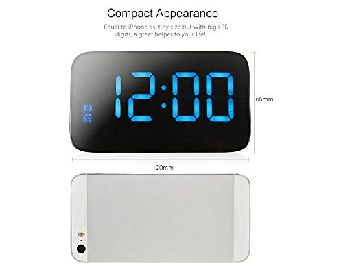 Réveil à LED intelligent à commande vocale et mode snooze intégré